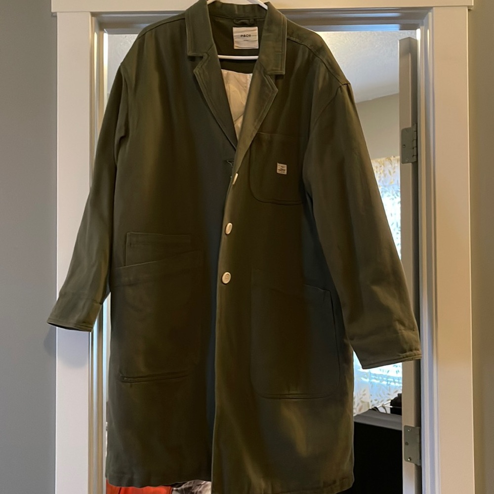 *P&Co olive green janitor coat